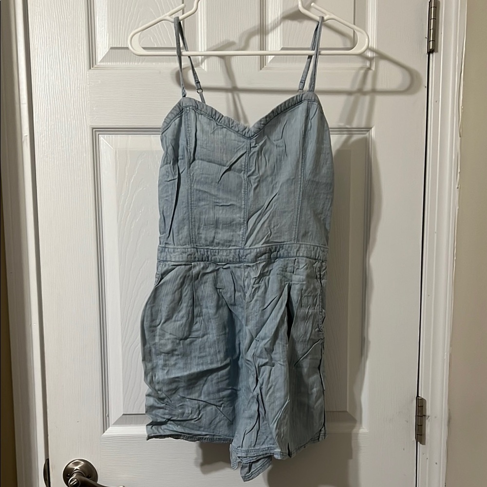 Light Blue Denim Romper